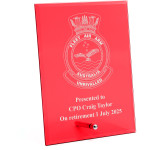  Fleet Air Arm Nebula Red Glass Award in Gift Box