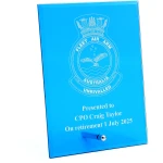 Fleet Air Arm Nebula Blue Glass Award in Gift Box Image 0 
