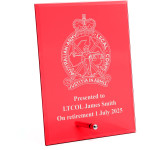  Australian Army Legal Corps (AALC) Nebula Red Glass Award in Gift Box
