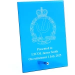Australian Army Psychology Corps (AAPSYCH) Nebula Blue Glass Award in Gift Box Image 0 