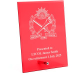  Australian Army Cadets (AAC) Nebula Red Glass Award in Gift Box