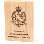 Australian Army Public Relations Service (AAPRS) Heritage Wooden Award Image 0 