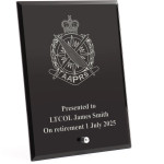  Australian Army Public Relations Service (AAPRS) Nebula Black Glass Award in Gift Box