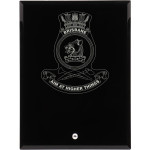  HMAS Brisbane (III) Nebula Black Glass Award in Gift Box
