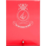  HMAS Cairns Nebula Red Glass Award in Gift Box