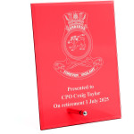 HMAS Cerberus Nebula Red Glass Award in Gift Box Image 0 