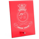 HMAS Cerberus Nebula Red Glass Award in Gift Box Image 1 