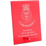 HMAS Childers Nebula Red Glass Award in Gift Box Image 0 