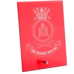 HMAS Choules Nebula Red Glass Award in Gift Box Image 1 