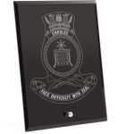  HMAS Choules Nebula Black Glass Award in Gift Box