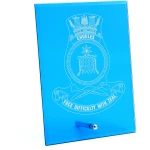  HMAS Choules Nebula Blue Glass Award in Gift Box