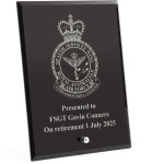 Health Services Wing (HSW) Nebula Black Glass Award in Gift Box Image 0 