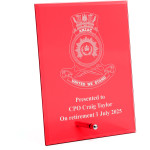 HMAS Anzac Nebula Red Glass Award in Gift Box Image 0 