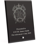  Royal Australian Armoured Corps (RAAC) Nebula Black Glass Award in Gift Box