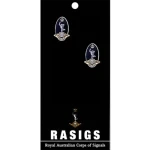 RASigs Cuff Links On Card Royal Australian Corps of Signals (RASigs) 20mm full colour enamel cuff links. Order now from the military specialists. Displayed on a presentation card. These beautiful gold plated cuff links are the Image 0 
