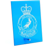  No 75 Squadron (75SQN) Nebula Blue Glass Award in Gift Box