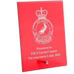  No 75 Squadron (75SQN) Nebula Red Glass Award in Gift Box