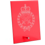  Royal Australian Corps of Military Police (RACMP) Nebula Red Glass Award in Gift Box
