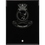  HMAS Waterhen Nebula Black Glass Award in Gift Box