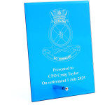 HMAS Stirling Nebula Blue Glass Award in Gift Box