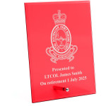  Royal Australian Army Nursing Corps (RAANC) Nebula Red Glass Award in Gift Box
