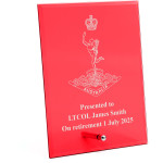  Royal Australian Corps of Signals (RASigs) Nebula Red Glass Award in Gift Box