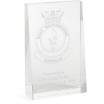  Navy Headquarters Glacier Glass Award in Gift Box