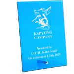 Kapyong Company Nebula Blue Glass Award in Gift Box Image 0 