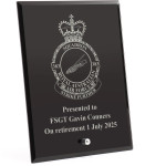  No 383 Squadron (383SQN) Nebula Black Glass Award in Gift Box