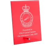 No 383 Squadron (383SQN) Nebula Red Glass Award in Gift Box Image 0 