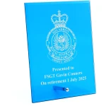  No 3 Squadron (3SQN) Nebula Blue Glass Award in Gift Box