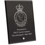  No 381 Squadron (381SQN) Nebula Black Glass Award in Gift Box