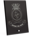  HMAS Rankin Nebula Black Glass Award in Gift Box