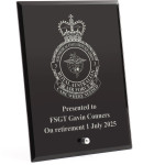  No 3 Aeromedical Evacuation Squadron (3AES) Nebula Black Glass Award in Gift Box