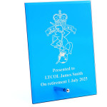  Royal Australian Electrical and Mechanical Engineers (RAEME) Nebula Blue Glass Award in Gift Box