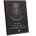  HMAS Stuart (III) Nebula Black Glass Award in Gift Box
