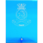  HMAS Toowoomba Nebula Blue Glass Award in Gift Box