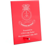  HMAS Sydney (V) Nebula Red Glass Award in Gift Box