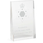  Royal Australian Chaplains Department (RAA Ch D Jewish), Jewish Glacier Glass Award in Gift Box