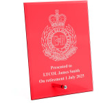  Royal Australian Engineers (RAE) Nebula Red Glass Award in Gift Box