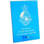  Royal Australian Survey Corps (RASvy) Nebula Blue Glass Award in Gift Box