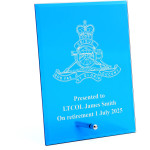  Royal Regiment of Australian Artillery (RAA) Nebula Blue Glass Award in Gift Box