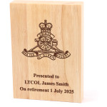  Royal Regiment of Australian Artillery (RAA) Heritage Wooden Award