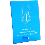 Special Air Service Regiment (SASR) Nebula Blue Glass Award in Gift Box