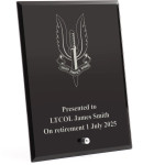  Special Air Service Regiment (SASR) Nebula Black Glass Award in Gift Box