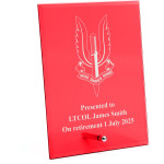  Special Air Service Regiment (SASR) Nebula Red Glass Award in Gift Box