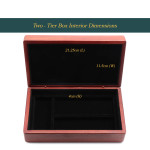  Red-Stained Tasmanian Blackwood Two-Tiered Medal Display Box With Army Rising Sun