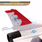  F-16 FALCON FIGHTER 7.5" DIE CAST - White