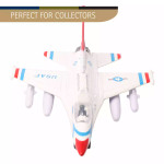  F-16 FALCON FIGHTER 7.5" DIE CAST - White