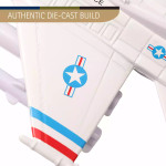  F-16 FALCON FIGHTER 7.5" DIE CAST - White